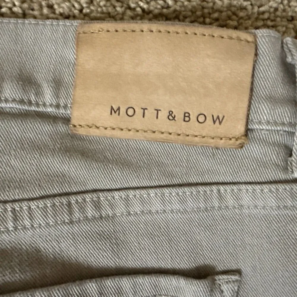 Mott and Bow Slim Mercer Jeans Mens Size 38x34*‎ Straight Denim Tan Beige